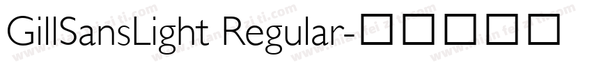 GillSansLight Regular字体转换